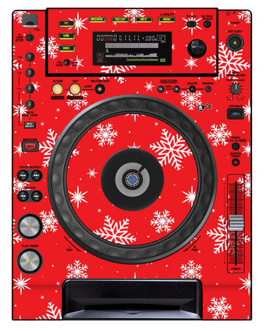 Pioneer DJ CDJ 850 Skin X-MAS Red Snowflakes
